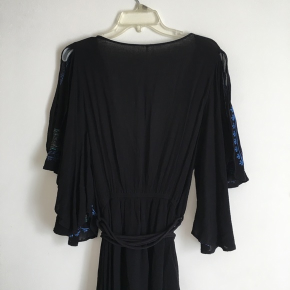 Free People | Cora Dress Black Embroidered Mini S - Picture 6 of 8